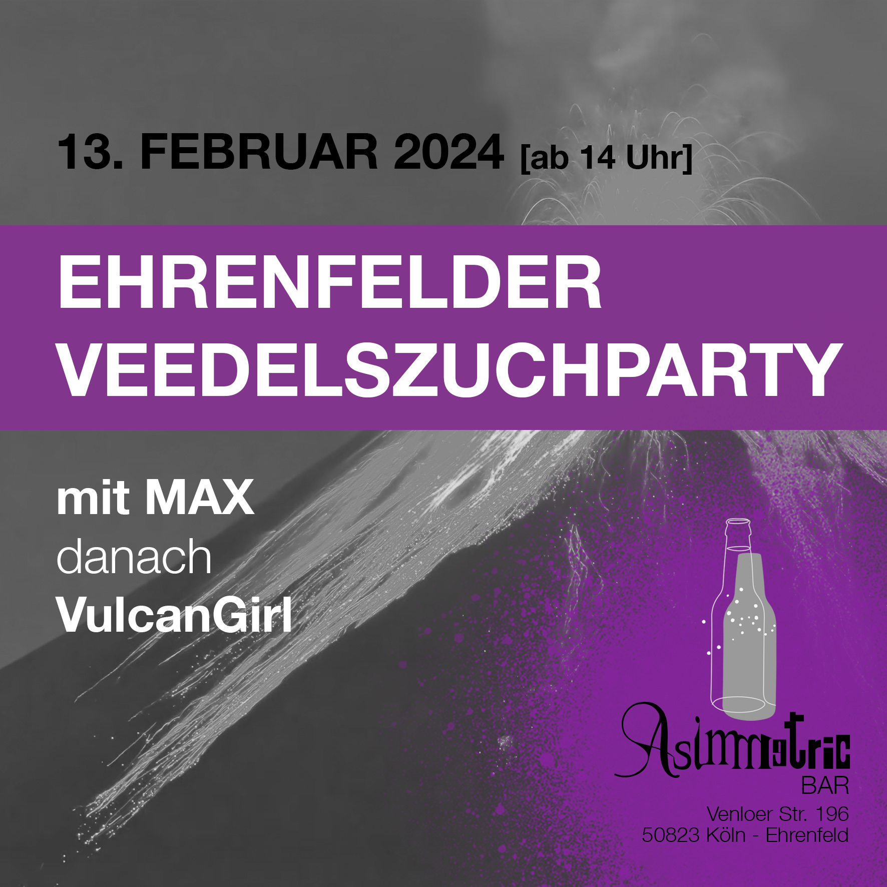 Ehrenfelder Veedelszuchparty - 13.2.2024 - Asimmetric Bar
