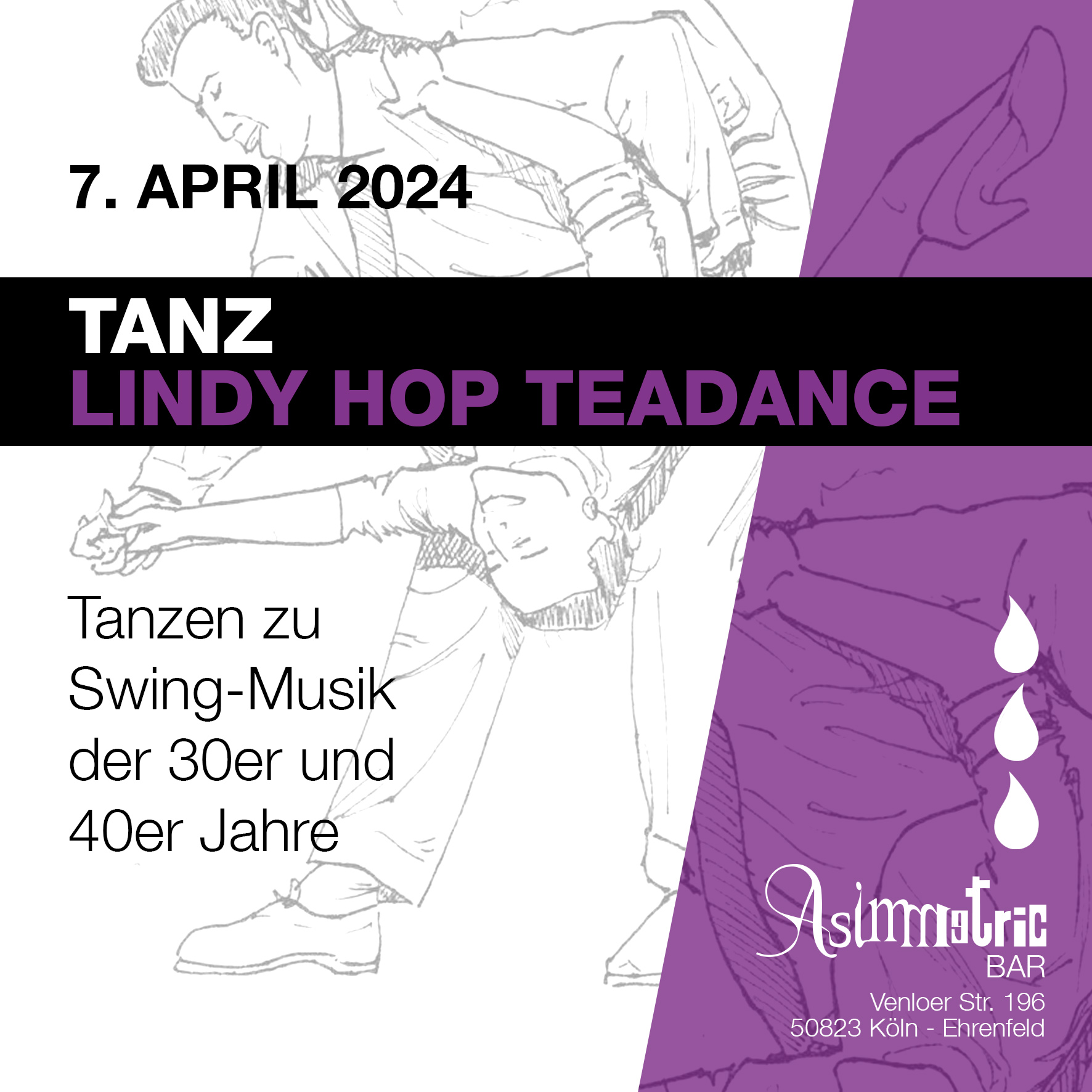 Lindy Hop Teadance - Asimmetric Bar - 7.4.2024