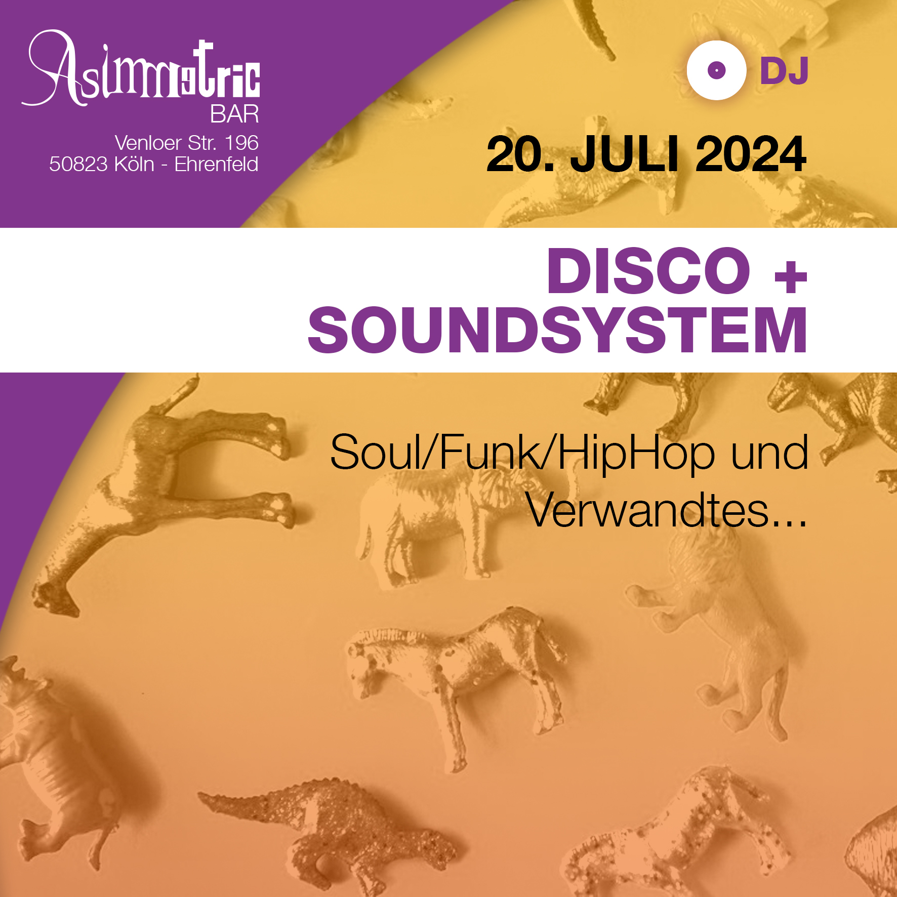 asimmetric bar * Venloer Str. 196 * 50823 Köln - DJ - Disco + Soundsystem